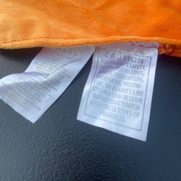 Baby Starters Lovey Security Blanket Plush Flower Bird Owl Pink Orange Green - Picture 5 of 7